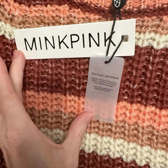 MinkPink NWT’s striped long sleeve sweater. Size small - Picture 4 of 7